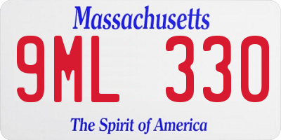 MA license plate 9ML330