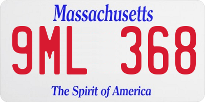 MA license plate 9ML368