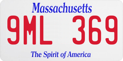 MA license plate 9ML369