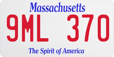 MA license plate 9ML370