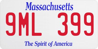 MA license plate 9ML399