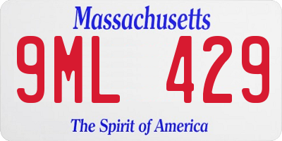 MA license plate 9ML429