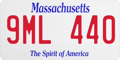 MA license plate 9ML440