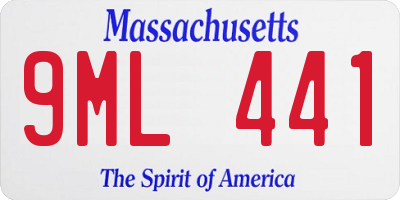 MA license plate 9ML441