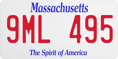 MA license plate 9ML495