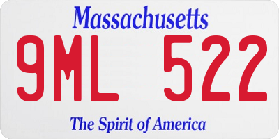 MA license plate 9ML522