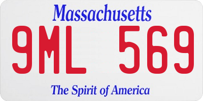 MA license plate 9ML569