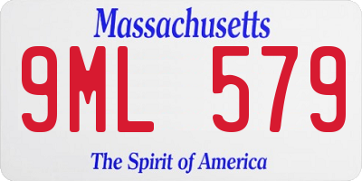 MA license plate 9ML579