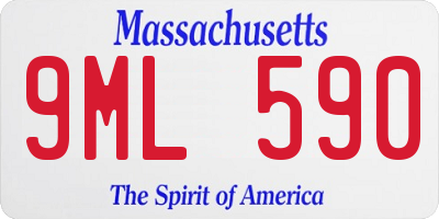 MA license plate 9ML590