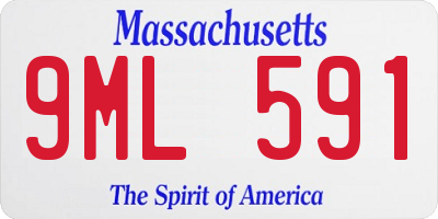 MA license plate 9ML591