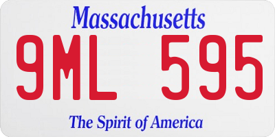 MA license plate 9ML595
