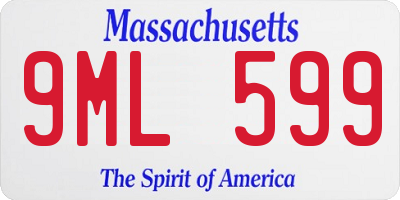 MA license plate 9ML599