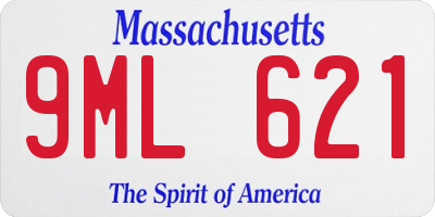 MA license plate 9ML621