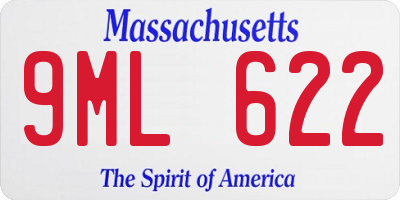 MA license plate 9ML622