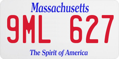 MA license plate 9ML627