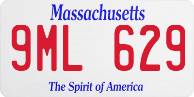 MA license plate 9ML629