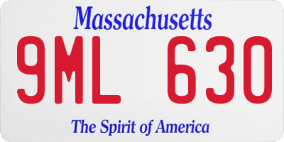 MA license plate 9ML630