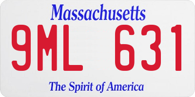 MA license plate 9ML631