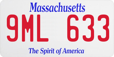 MA license plate 9ML633