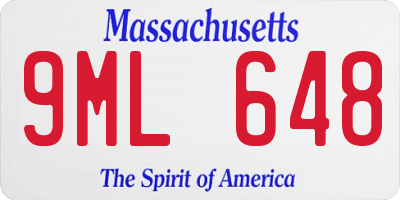 MA license plate 9ML648