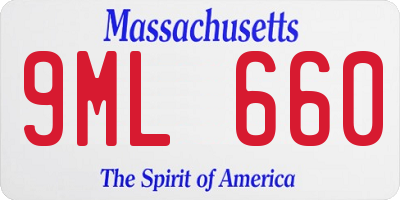 MA license plate 9ML660