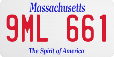MA license plate 9ML661