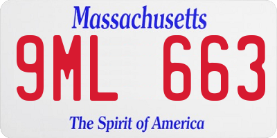 MA license plate 9ML663