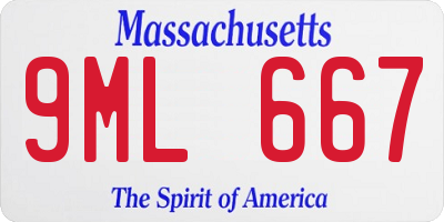 MA license plate 9ML667