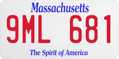 MA license plate 9ML681