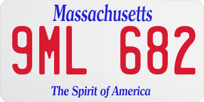 MA license plate 9ML682