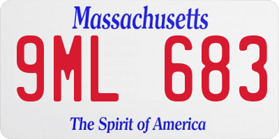 MA license plate 9ML683
