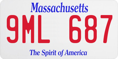 MA license plate 9ML687