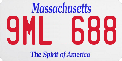 MA license plate 9ML688