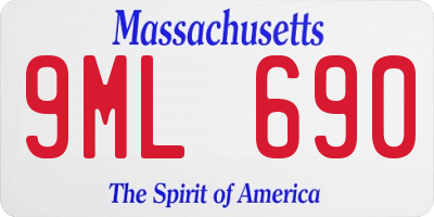 MA license plate 9ML690