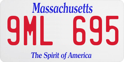 MA license plate 9ML695