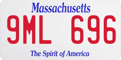 MA license plate 9ML696