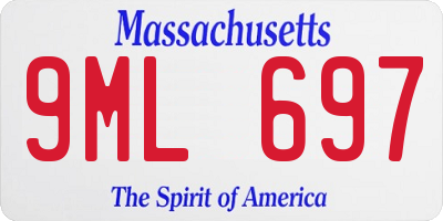 MA license plate 9ML697