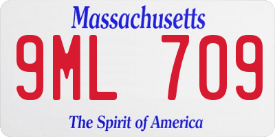 MA license plate 9ML709