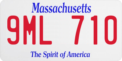 MA license plate 9ML710