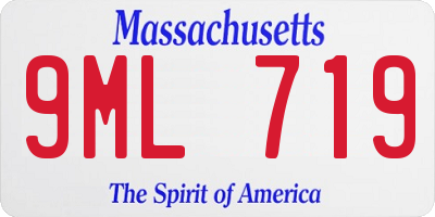 MA license plate 9ML719