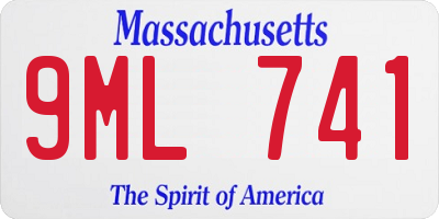 MA license plate 9ML741