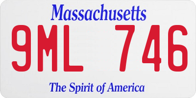 MA license plate 9ML746