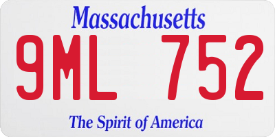 MA license plate 9ML752