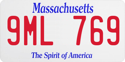 MA license plate 9ML769