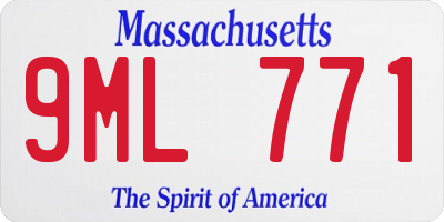 MA license plate 9ML771