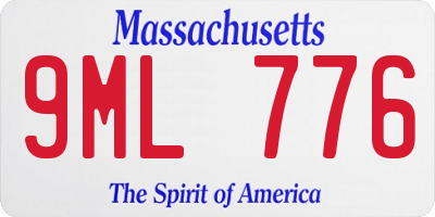 MA license plate 9ML776