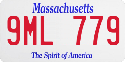 MA license plate 9ML779