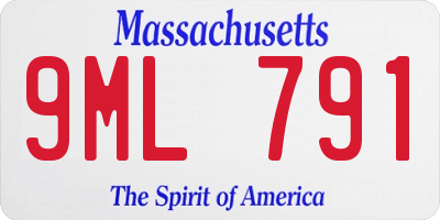 MA license plate 9ML791
