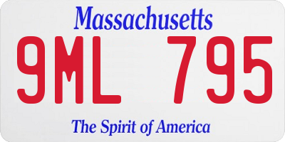 MA license plate 9ML795