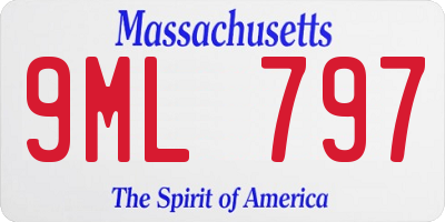 MA license plate 9ML797